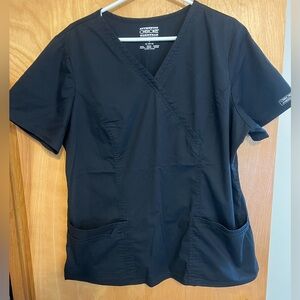 Like new Women’s Cherokee core stretch black scrub, top size xl 4728
